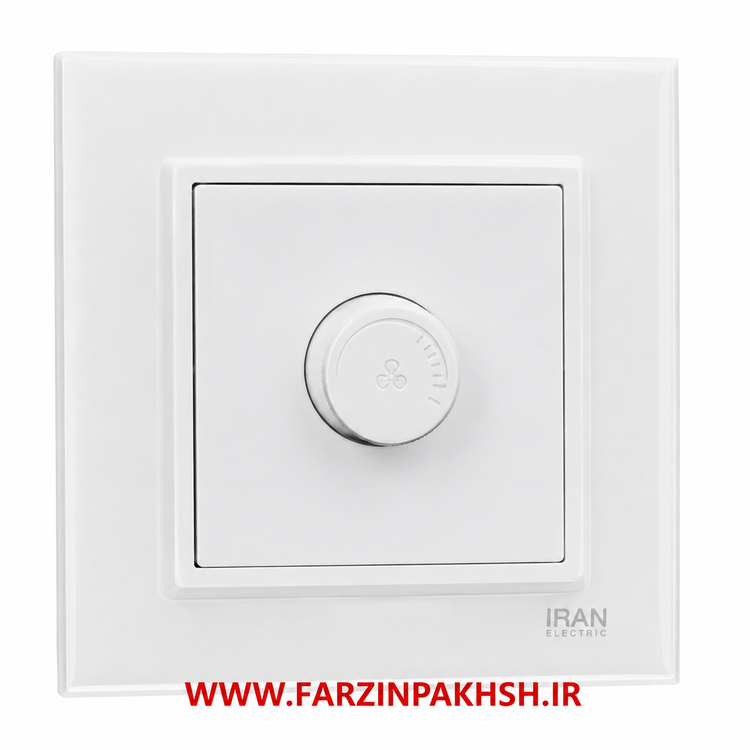 کلید و پریز توکار ایران الکتریک مدل برلیان پلکسی سفید