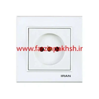 کلید و پریز توکار ایران الکتریک مدل برلیان اقتصادی سفید