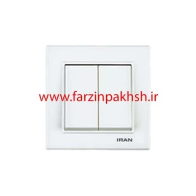 کلید و پریز توکار ایران الکتریک مدل برلیان اقتصادی سفید