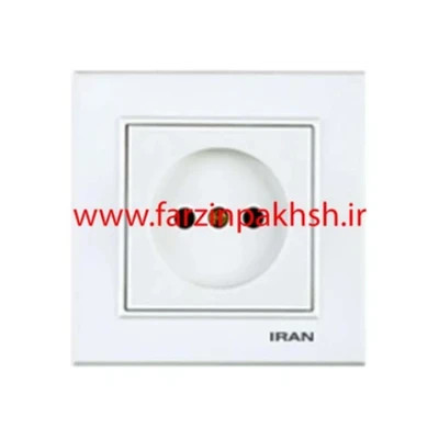 کلید و پریز توکار ایران الکتریک مدل برلیان اقتصادی سفید