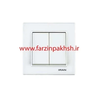کلید و پریز توکار ایران الکتریک مدل برلیان اقتصادی سفید