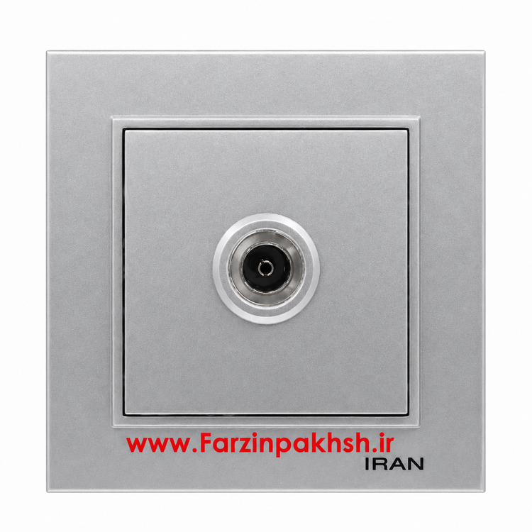 کلیدو پریز توکار ایران الکتریک مدل برلیان نقره ای