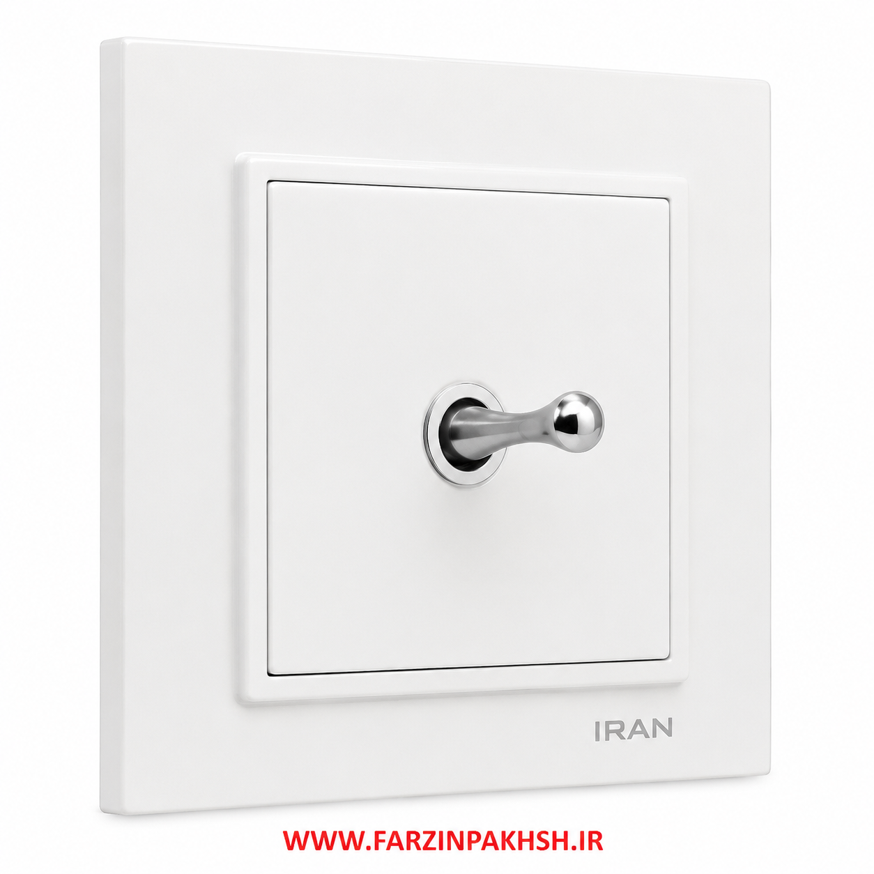 کلید و پریز اهرمی ایران الکتریک مدل برلیان سفید