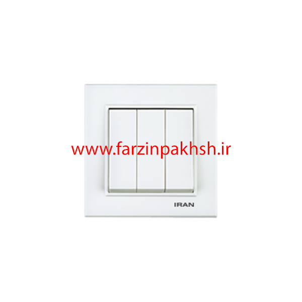 کلید و پریز توکار ایران الکتریک مدل برلیان اقتصادی سفید