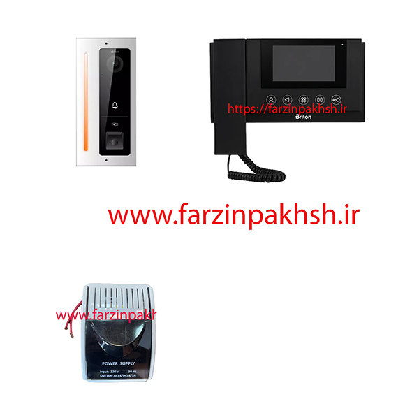 پک آیفون تصویری 4310 برایتون با پنل کریستال 1 تا 10 واحدی مشکی