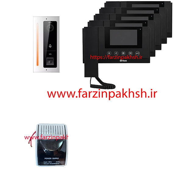 پک آیفون تصویری 4310 برایتون با پنل کریستال 1 تا 10 واحدی مشکی