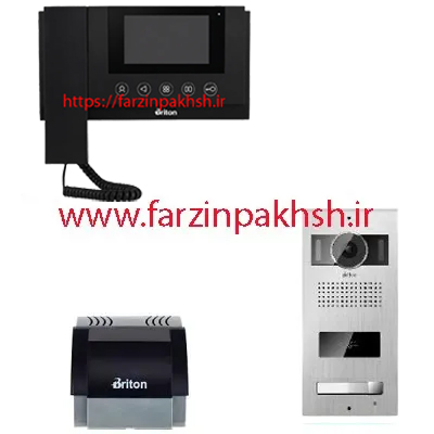 آیفون تصویری برایتون مدل 4310 مشکی با پنل کارتی  1 تا 8 واحدی