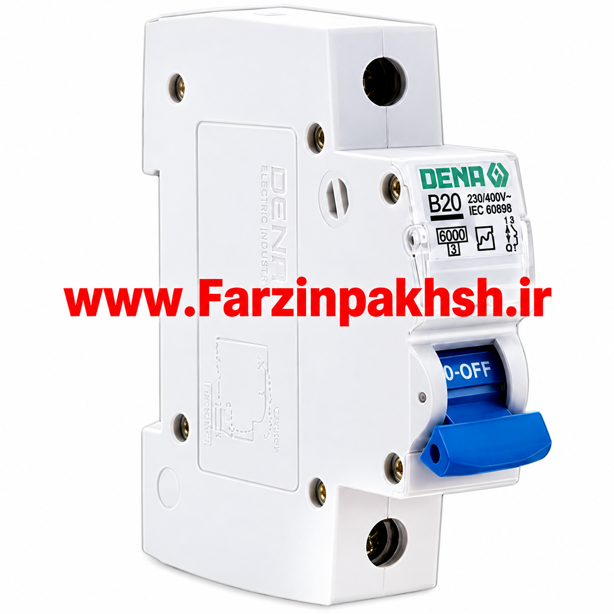 فیوز مینیاتوری تک پل 20 آمپر دناالکتریک مدل B20-6KA