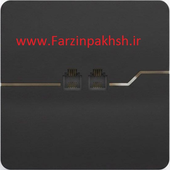 پریز تلفن دو سوکت (چهار خط) توکار ویرا مدل T2 مشکی(برای سایر اقلام T2 به پایین صفحه مراجعه کنید)