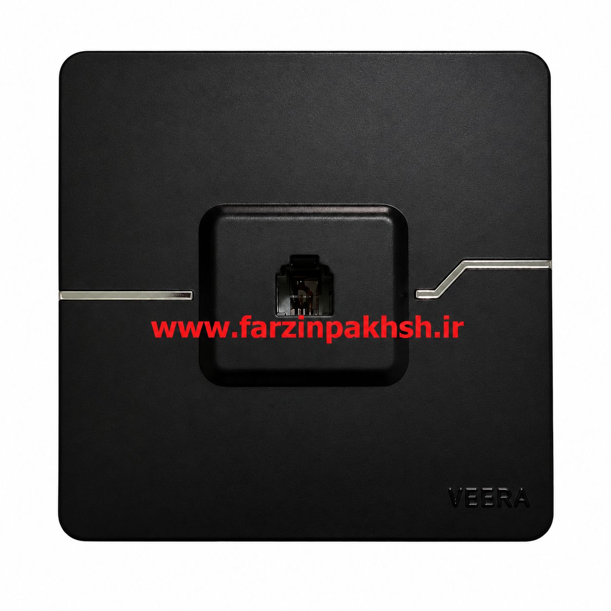 پریز تلفن تک سوکت (دوخط) توکار ویرا مدل T2 مشکی(برای سایر اقلام T2 به پایین صفحه مراجعه کنید)
