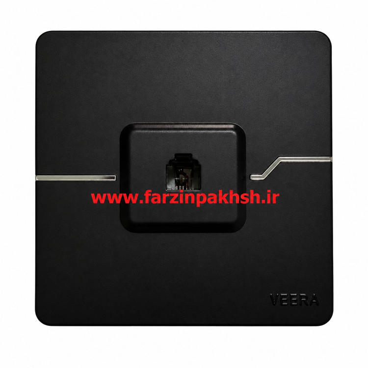 پریز تلفن تک سوکت (دوخط) توکار ویرا مدل T2 مشکی(برای سایر اقلام T2 به پایین صفحه مراجعه کنید)