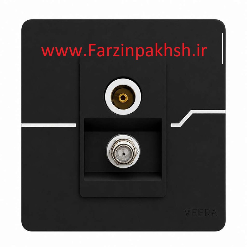 پریز فیش آنتن مرکزی توکار ویرا مدل T2 مشکی(برای سایر اقلام T2 به پایین صفحه مراجعه کنید)