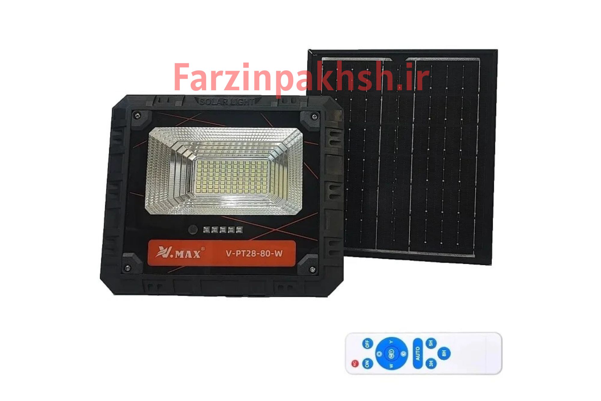 پروژکتور خورشیدی 80 وات ویمکس مدل V-PT28-80-W (IR-7780)