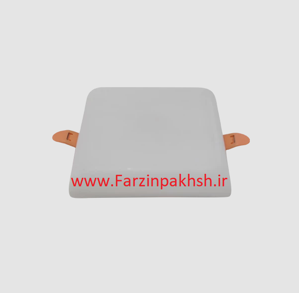 چراغ پنلی فول لایت فنر متحرک SMD توکار 24 وات مربع پارس شهاب مدل یاس
