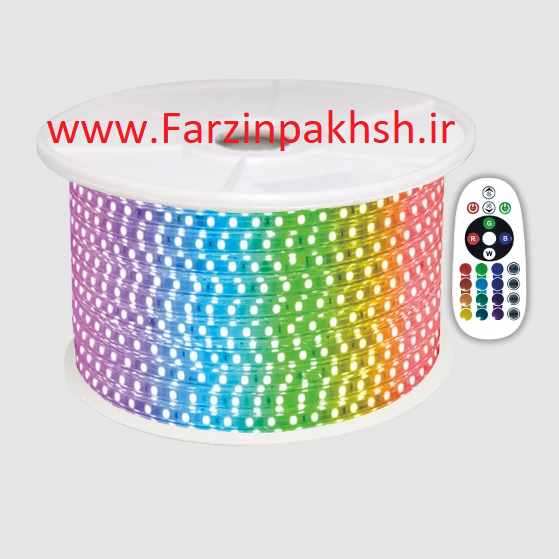 ریسه شلنگی تزئینی 60LEDs) RGB LED SMD 5050) تک لاین - 7 وات بر متر پارس شهاب